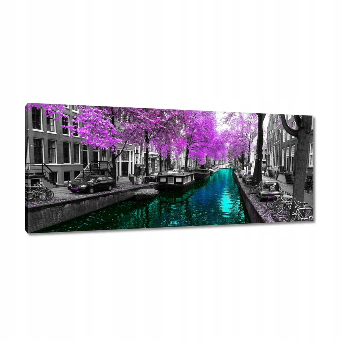 Obrazy 100x40 Řeka v Amsterdamu