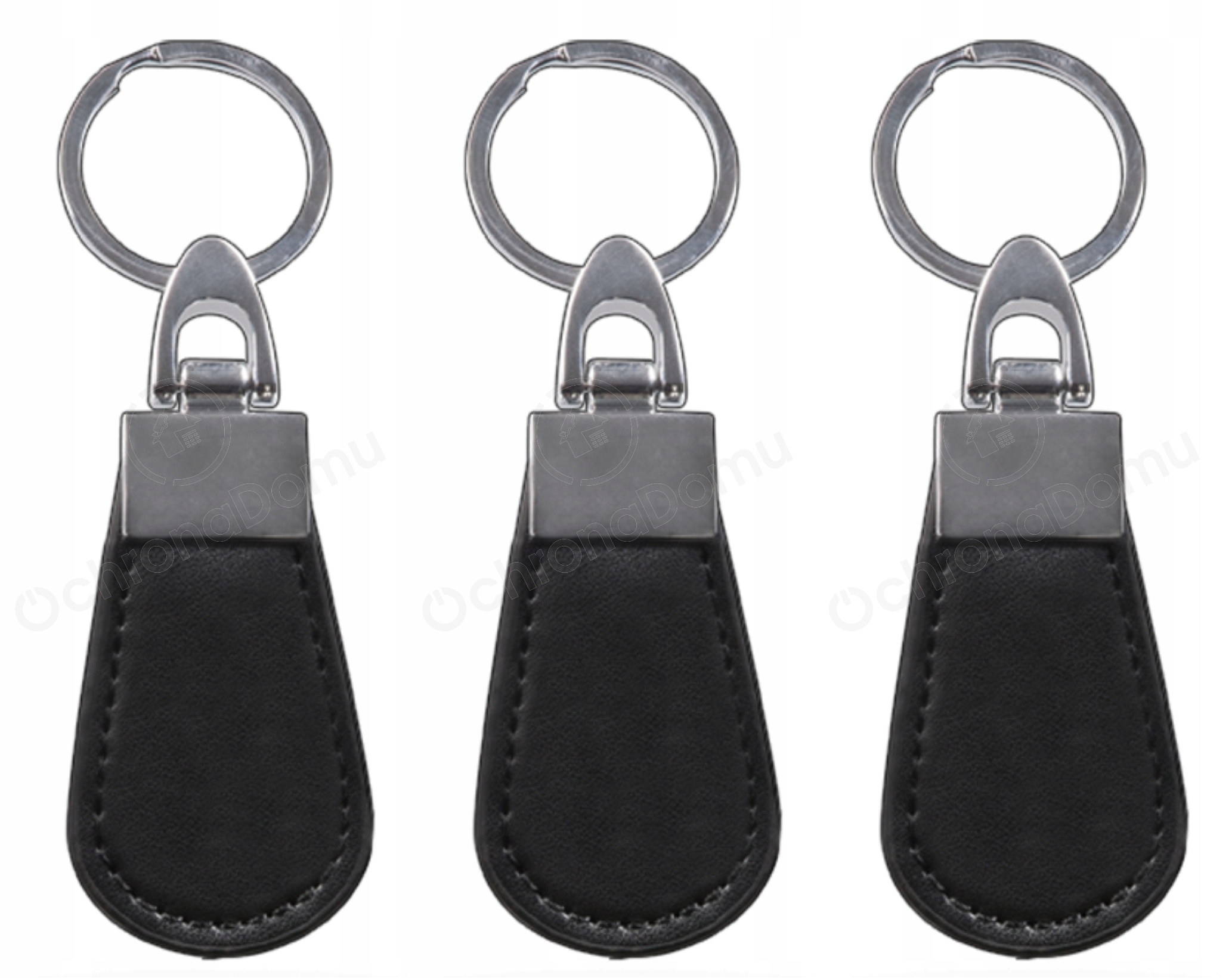 

3x Brelok Pastylka Rfid 125kHz skóra czarny owalny