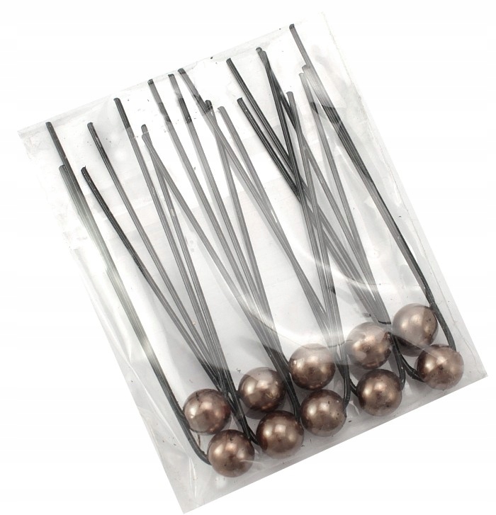 

Szpilki Do Koka Z Brązowymi Perełkami 10 Szt