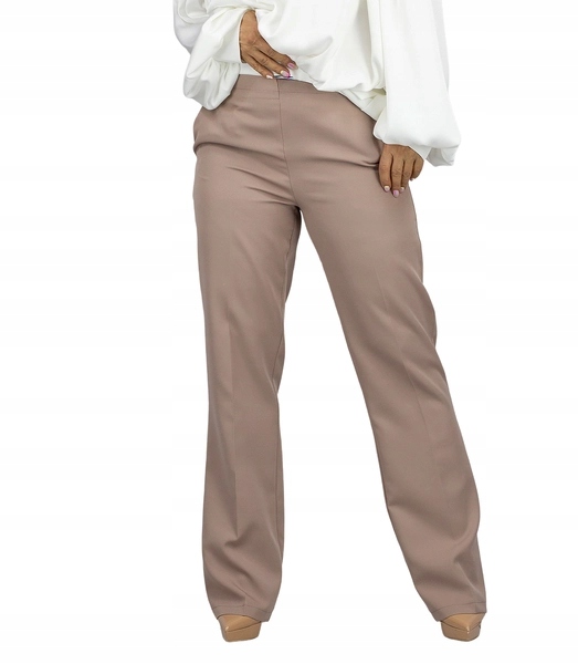 Elegantní látkové kalhoty s výstřihem Agrafka 46