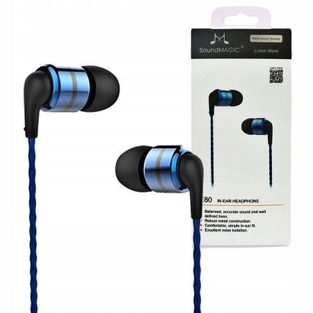 

Słuchawki dokanałowe przewodowe Soundmagic E80
