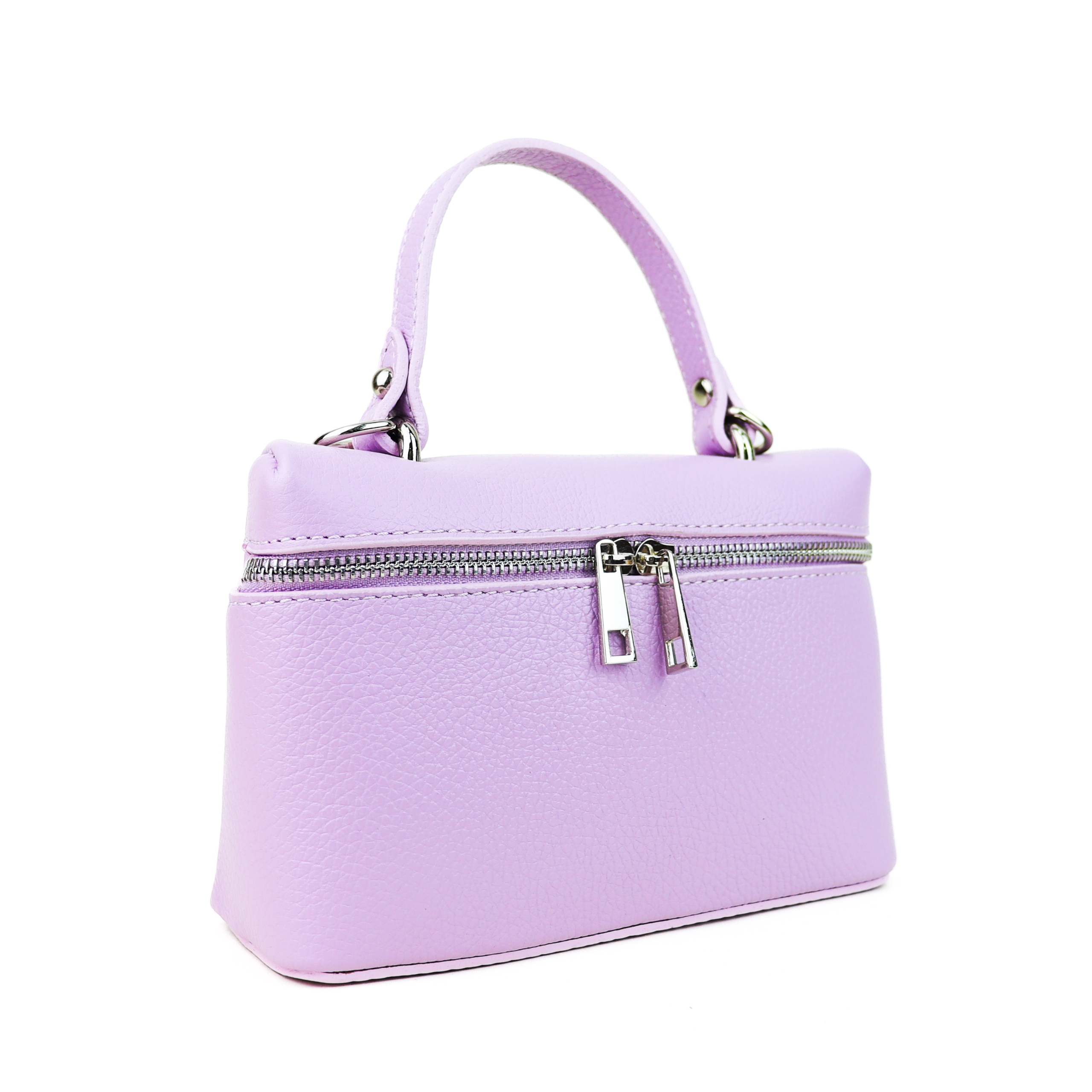 Torebka Damska skóra naturalna Kiti-M Liliowy Marka MORANTI