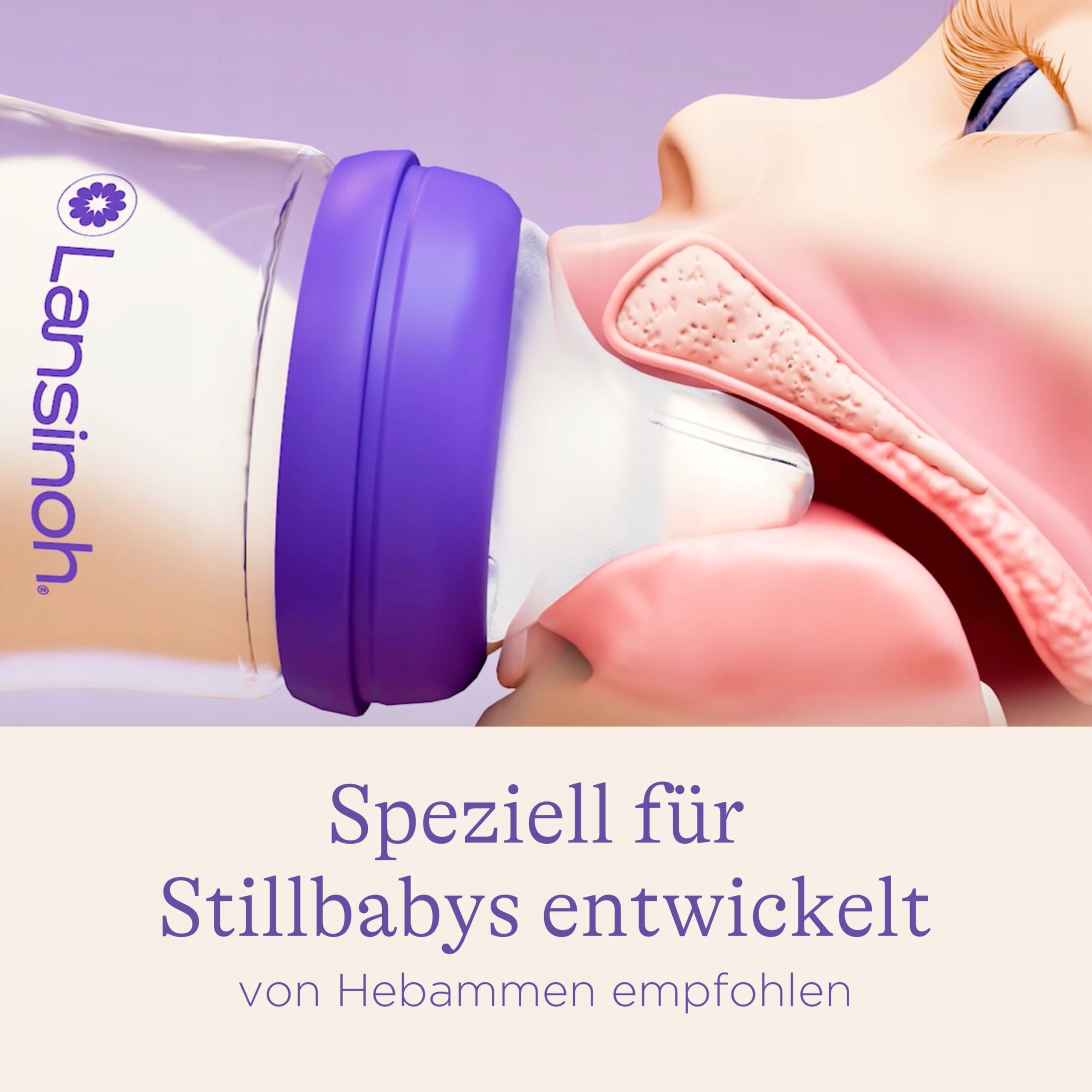 LANSINOH Butelka Dla Niemowląt NaturalWave 160ml Stabilna Konstrukcja — miniatura 4
