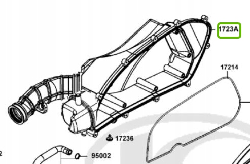 1723A-LKF5-E00 - КОРПУС ПОВІТРЯНОГО ФІЛЬТРА KYMCO XCITING 400I ABS 4T