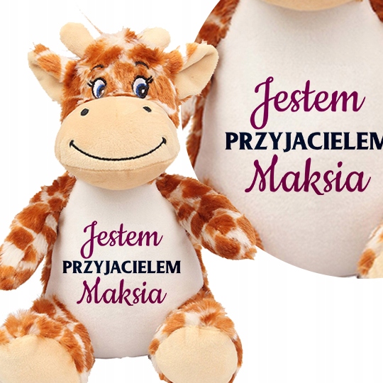 

Przytulanka Żyrafa Jestem Przyjacielem Twoje Imię