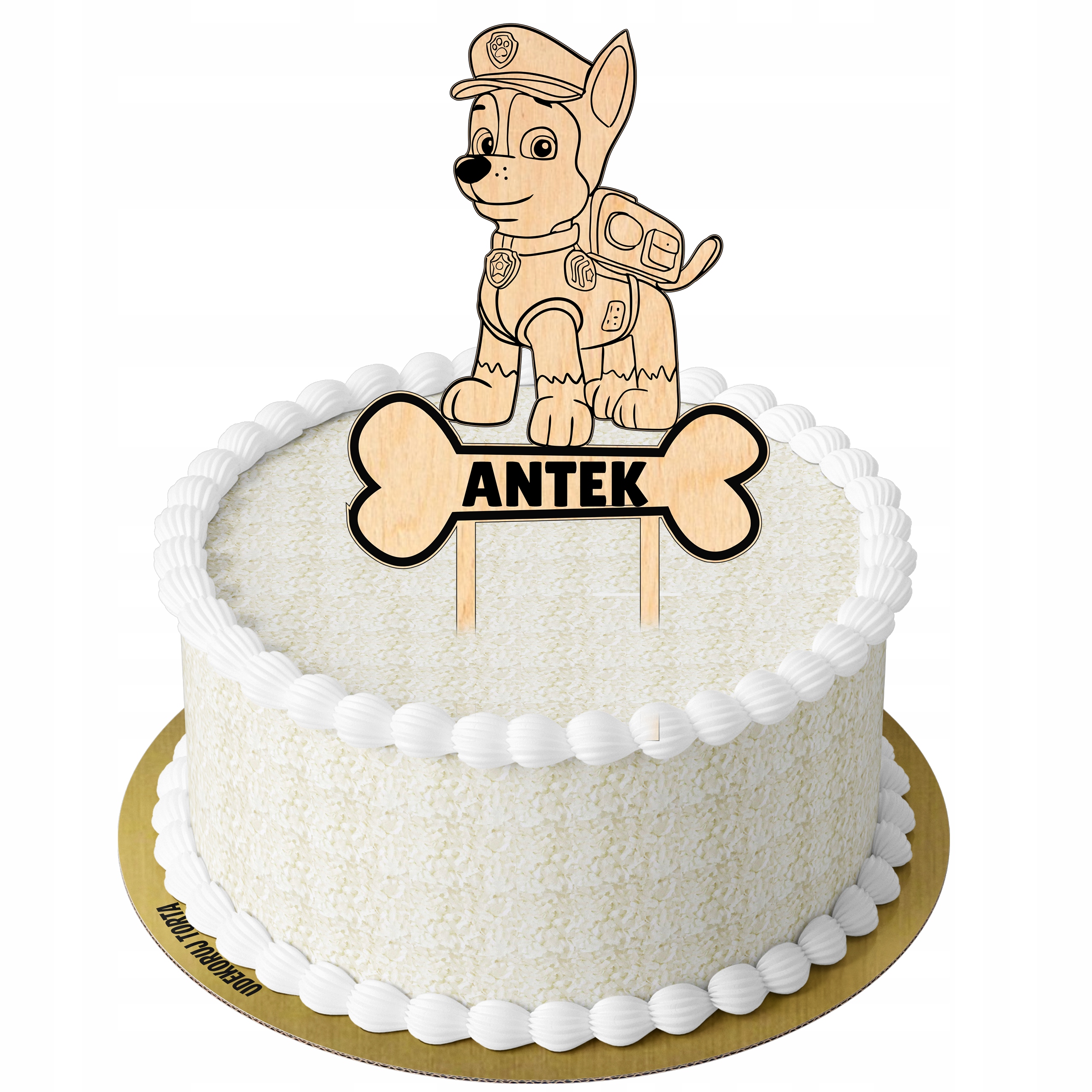 

Topper na tort urodzinowy Psi Patrol Chase +imię