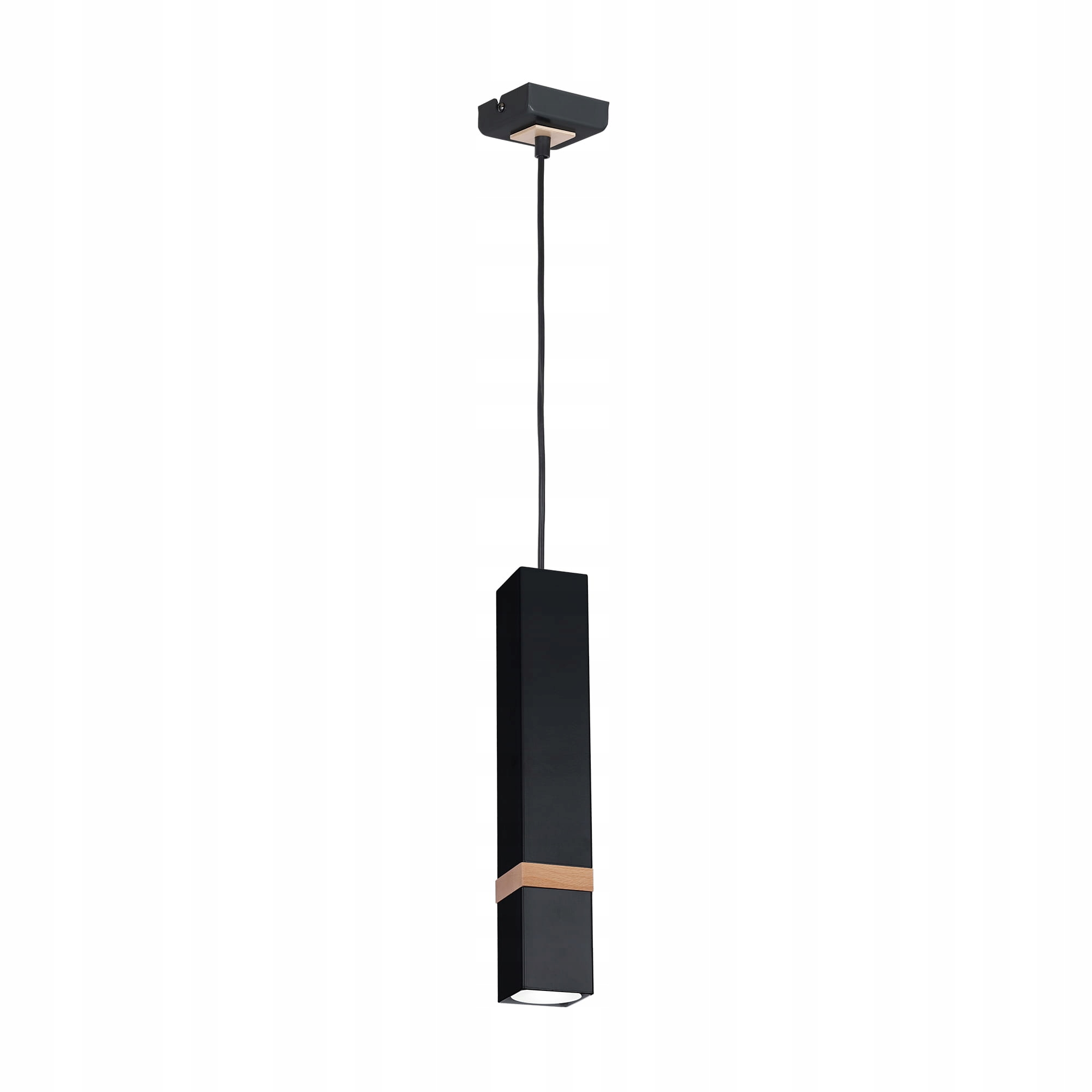 Závěsná lampa Milagro Vidar 35W GU10 černý kov/dřevo, nastavitelná