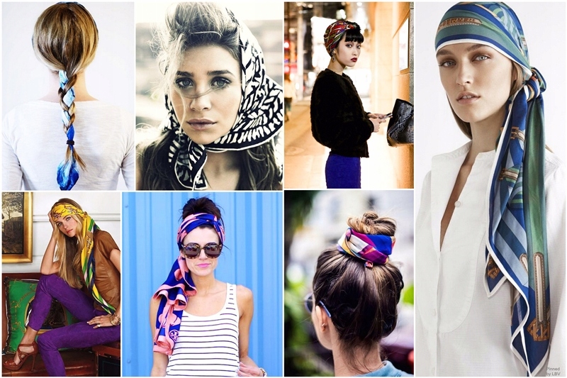 APASZKA DAMSKA pod szyję na włosy CHUSTKA GAWROSZKA BANDANA CHUSTA 70x70CM Materiał dominujący jedwab syntetyczny