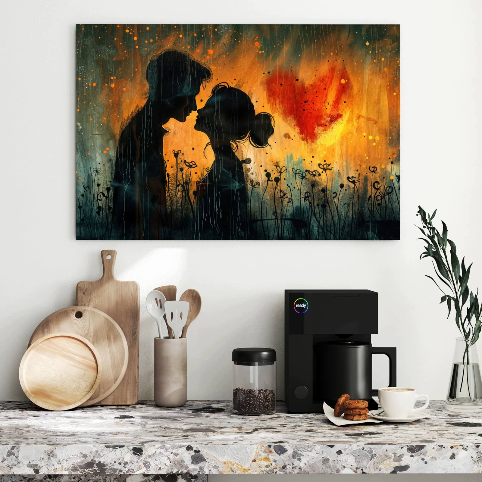 Magnetická tabule Zakochana Pára Déšť 90 × 60 cm