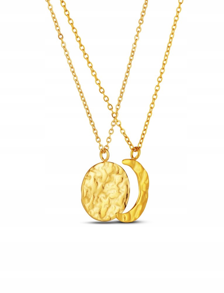 Párový náhrdelník Vuch Lunara Gold z nerezové oceli zlatý měsíc