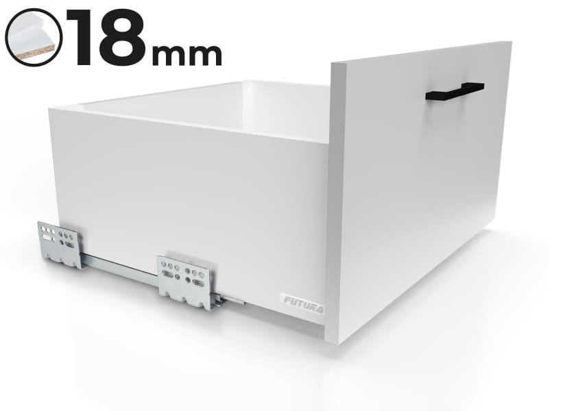 Szuflada Futura Evo Atm L-500 Wysoka H203 Biała Cichy Domyk Do Płyty 18MM