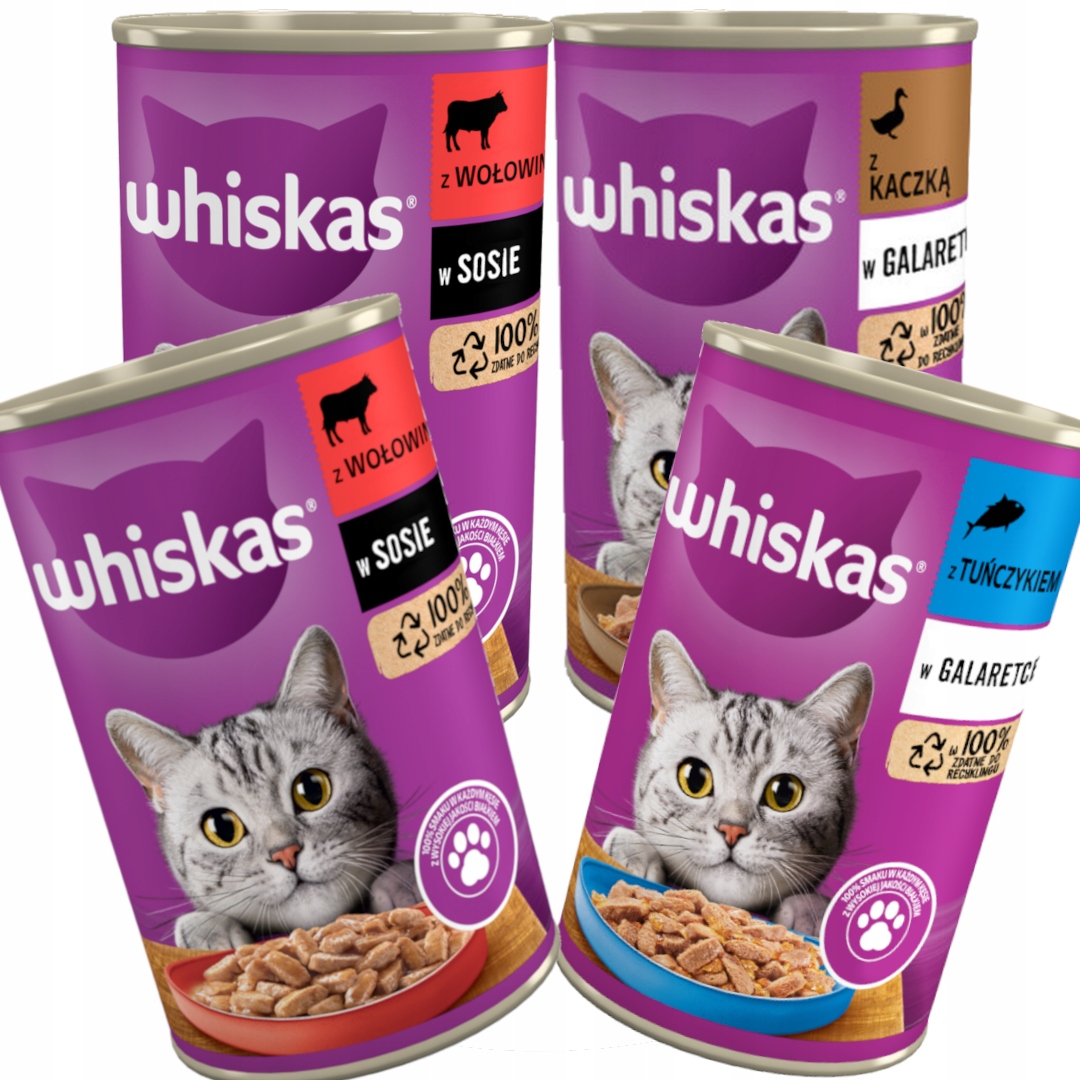 Whiskas Mix 3 Smaków Mokra Karma Dla Kota Adult 24x400g Puszki Whiskas