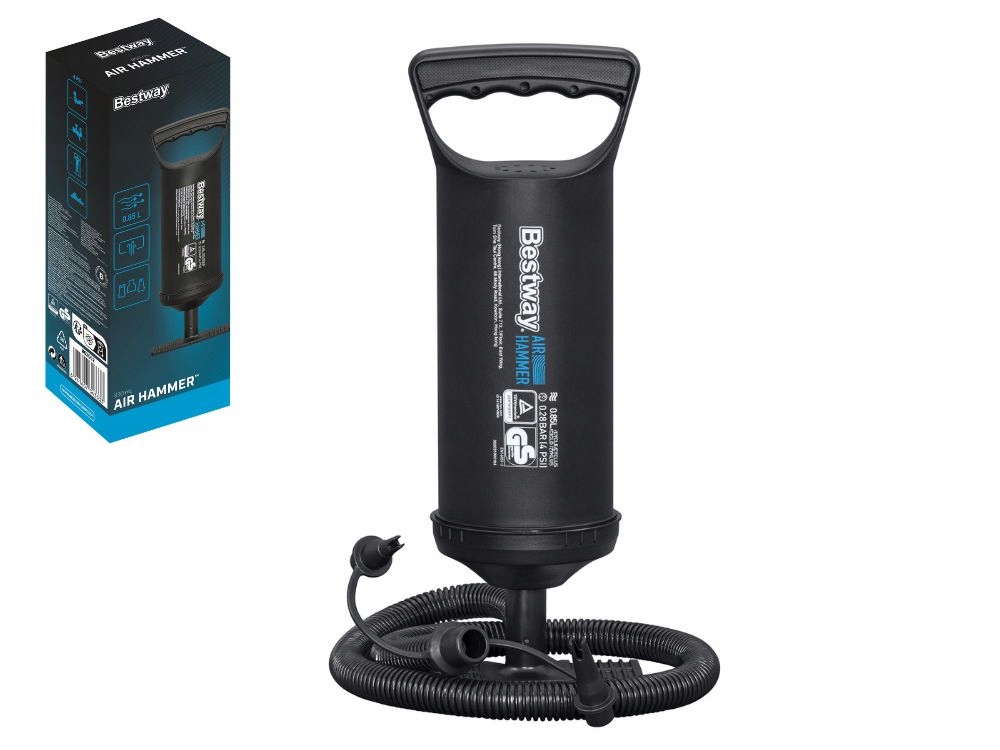 Ręczna Pompka Tłokowa Bestway 62002 z 3 Końcówkami – 2025 Bestway 0,85 l