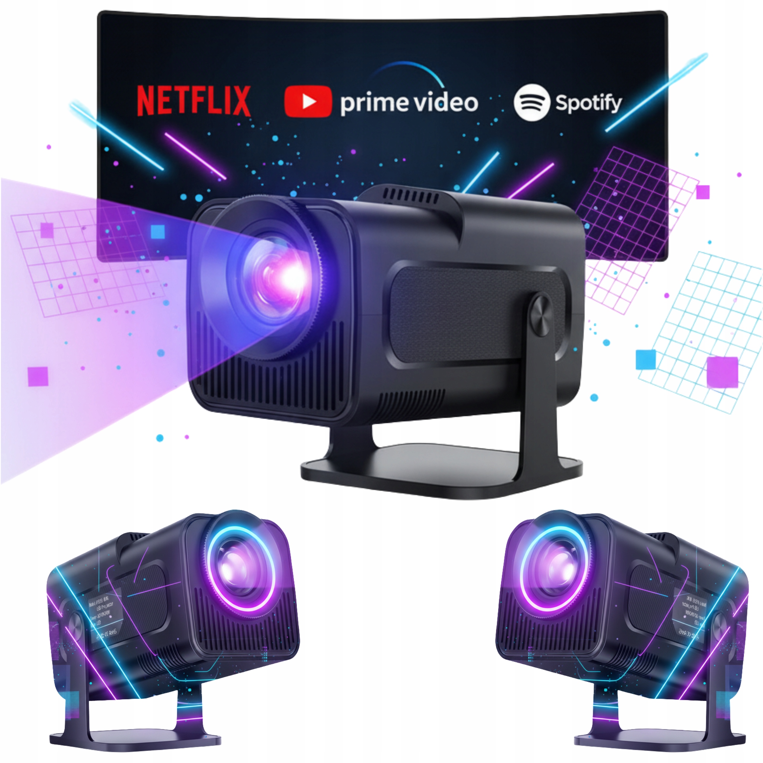 Projektor HY320 Mini 1080p Android 11 Smart Tv WiFi6 Bluetooth 150