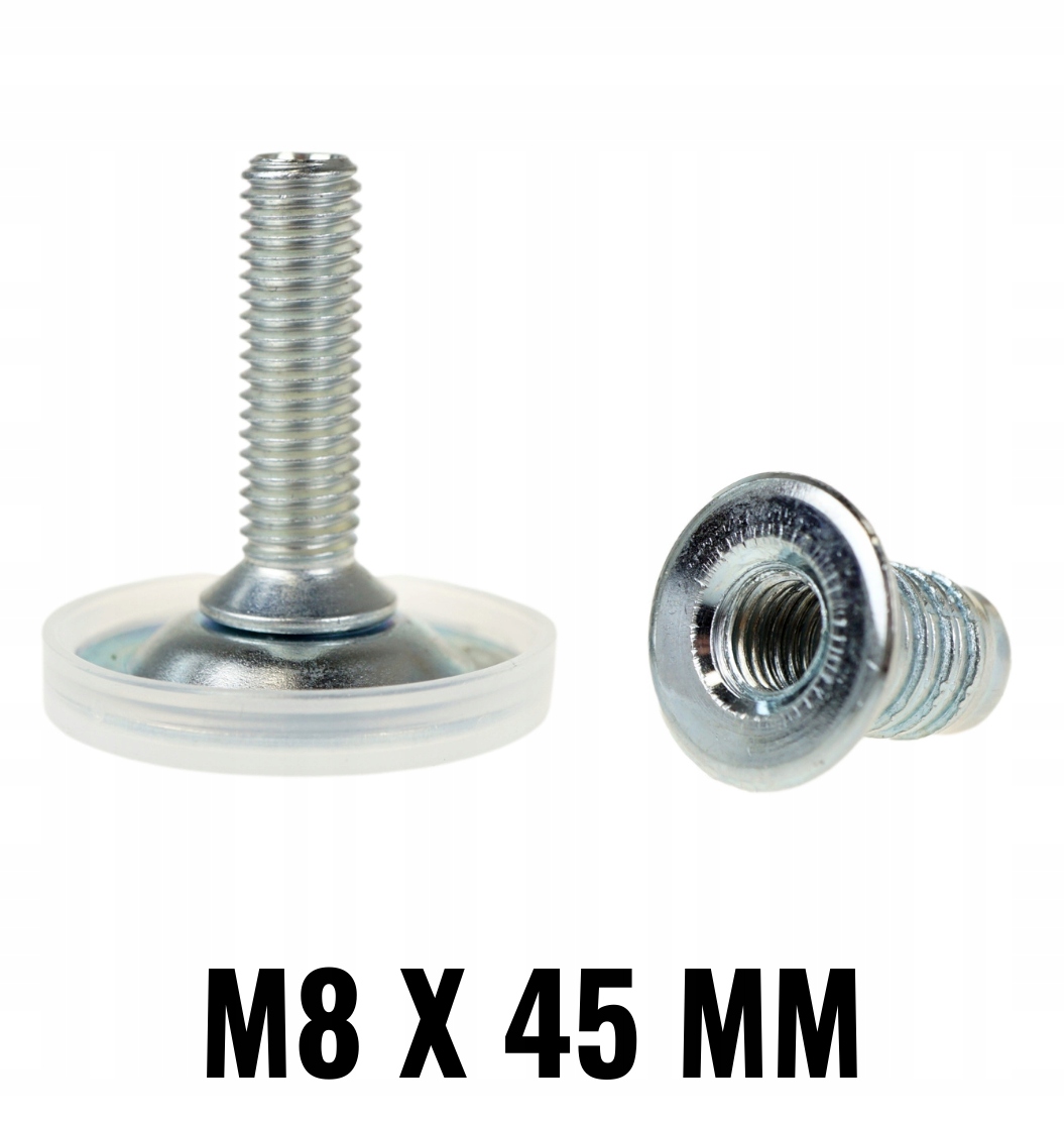 

Stopka do mebli, wkręcana nóżka M8 x 45 gniazdo