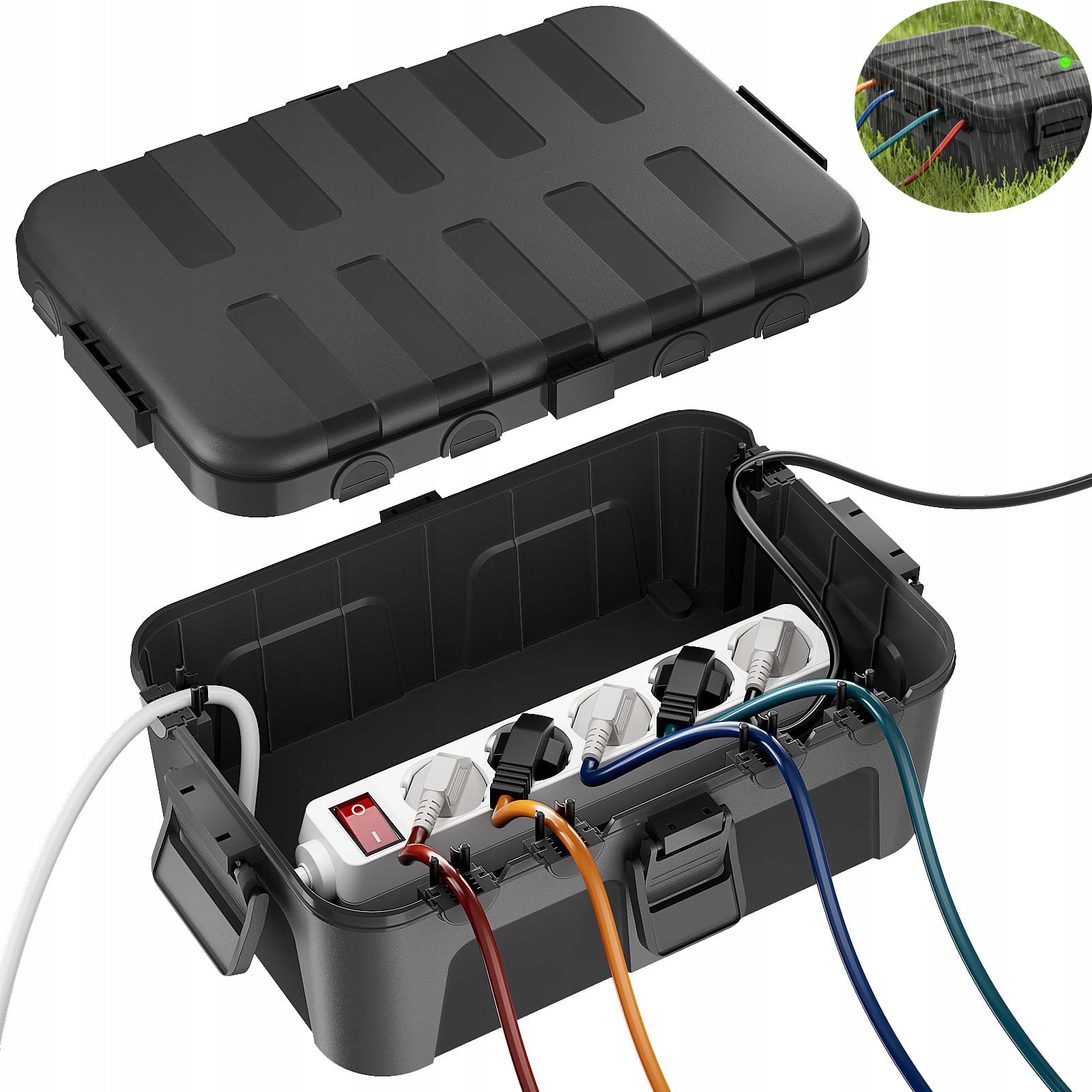 Venkovní Elektrická Skříňka IP54 Odolná Vůči Podmínkám, černá