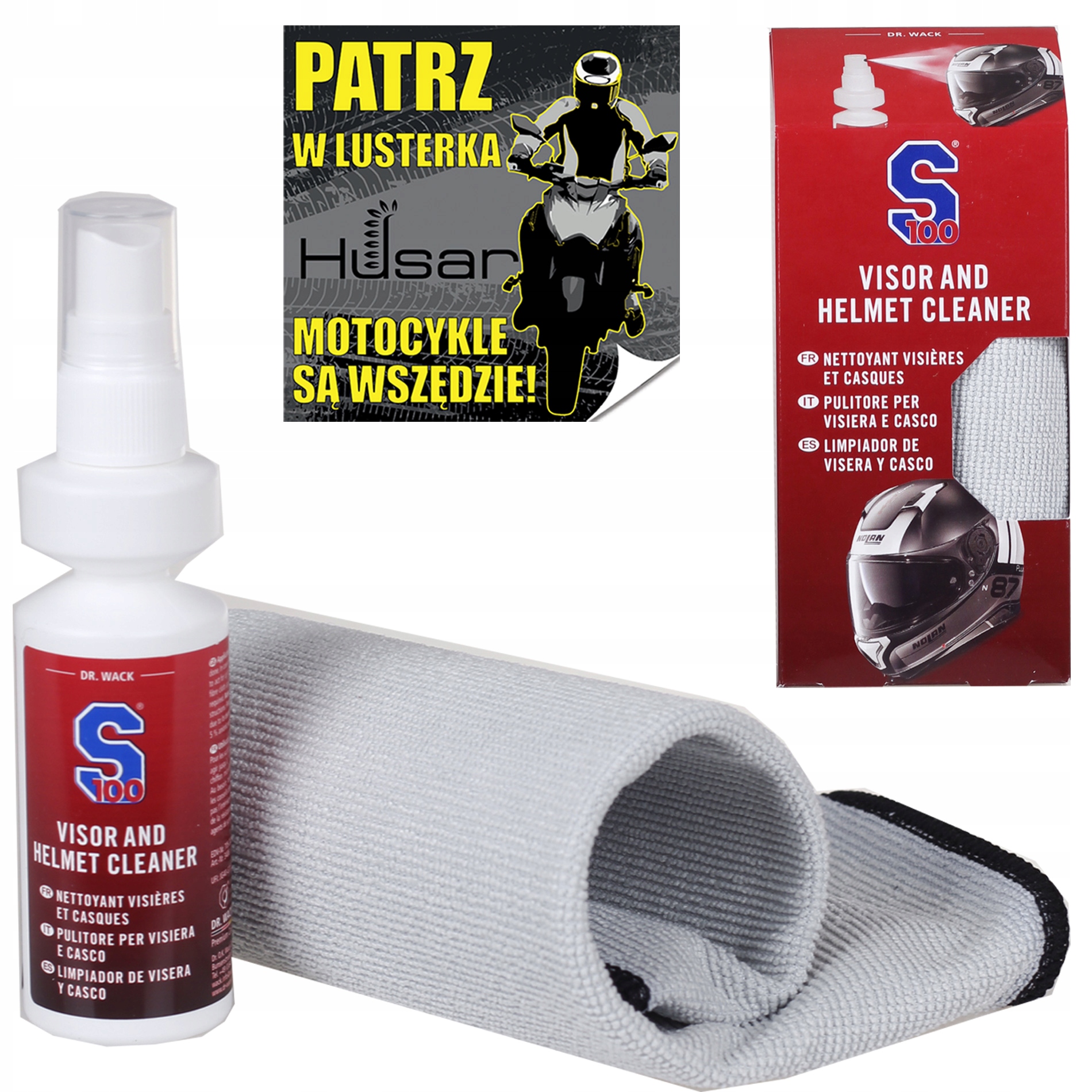S100 ŚRODEK DO CZYSZCZENIA KASKU I WIZJERA GRATIS