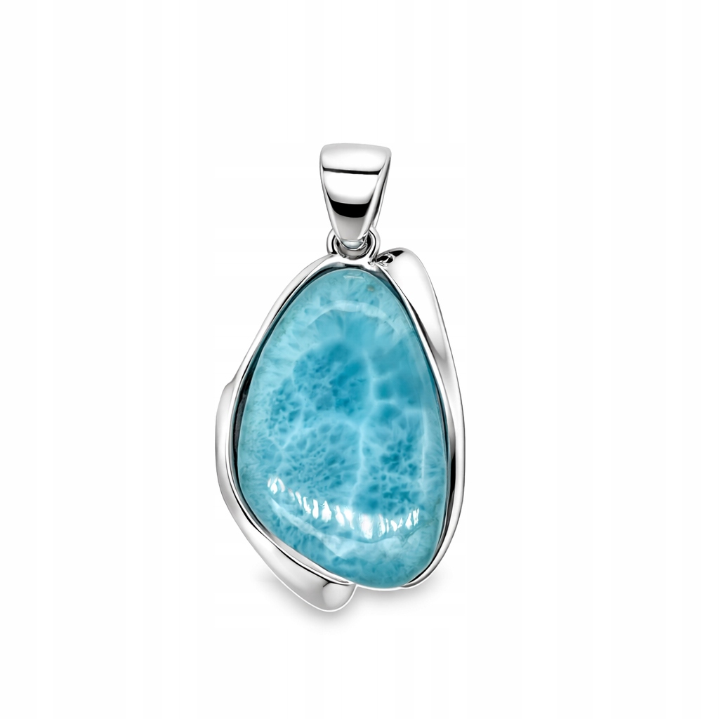 Larimar přívěsek velký šperk přívěsek modrý kámen stříbro 925