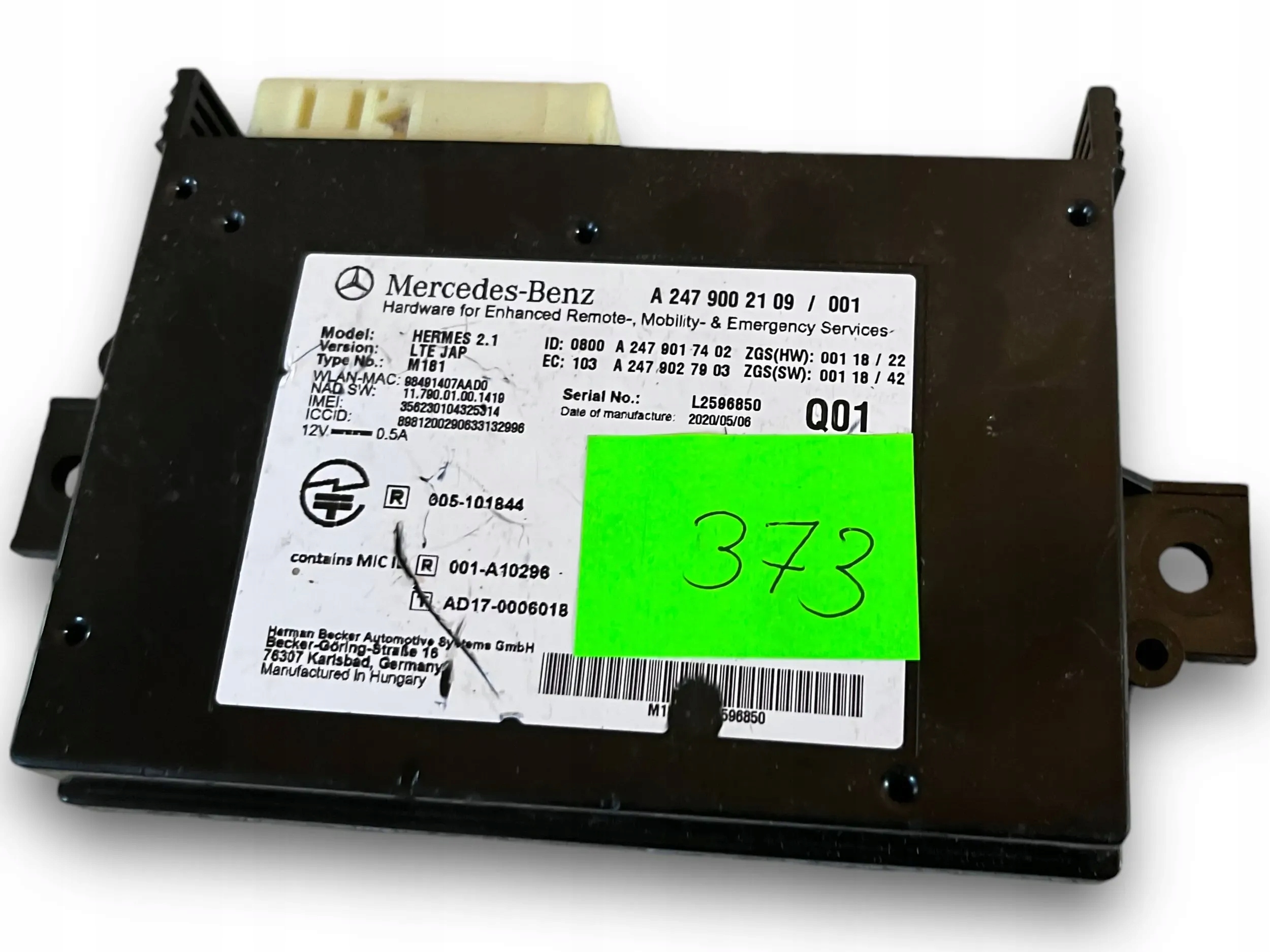 MERCEDES W247 control unit TELEMATIK 2479002109 @M