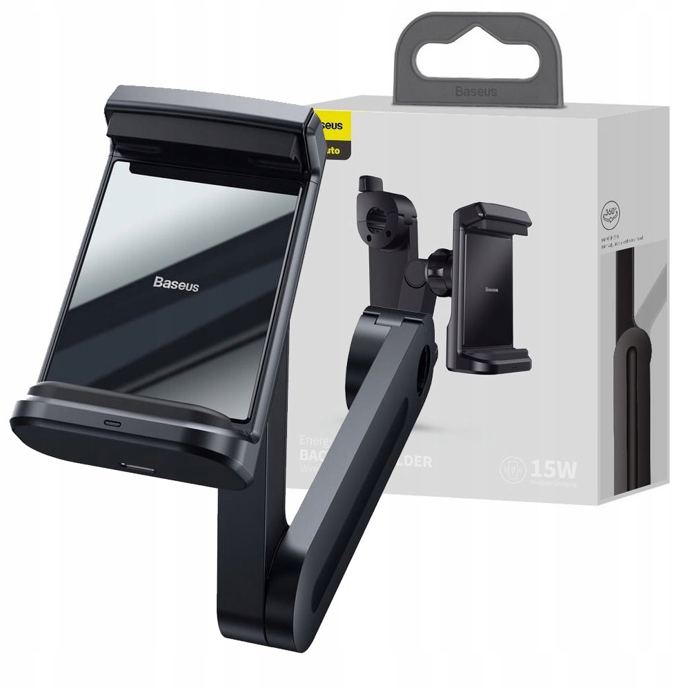 UCHWYT SAMOCHODOWY BASEUS Z ŁADOWARKĄ QI ZAGŁÓWEK Rodzaj do telefonów