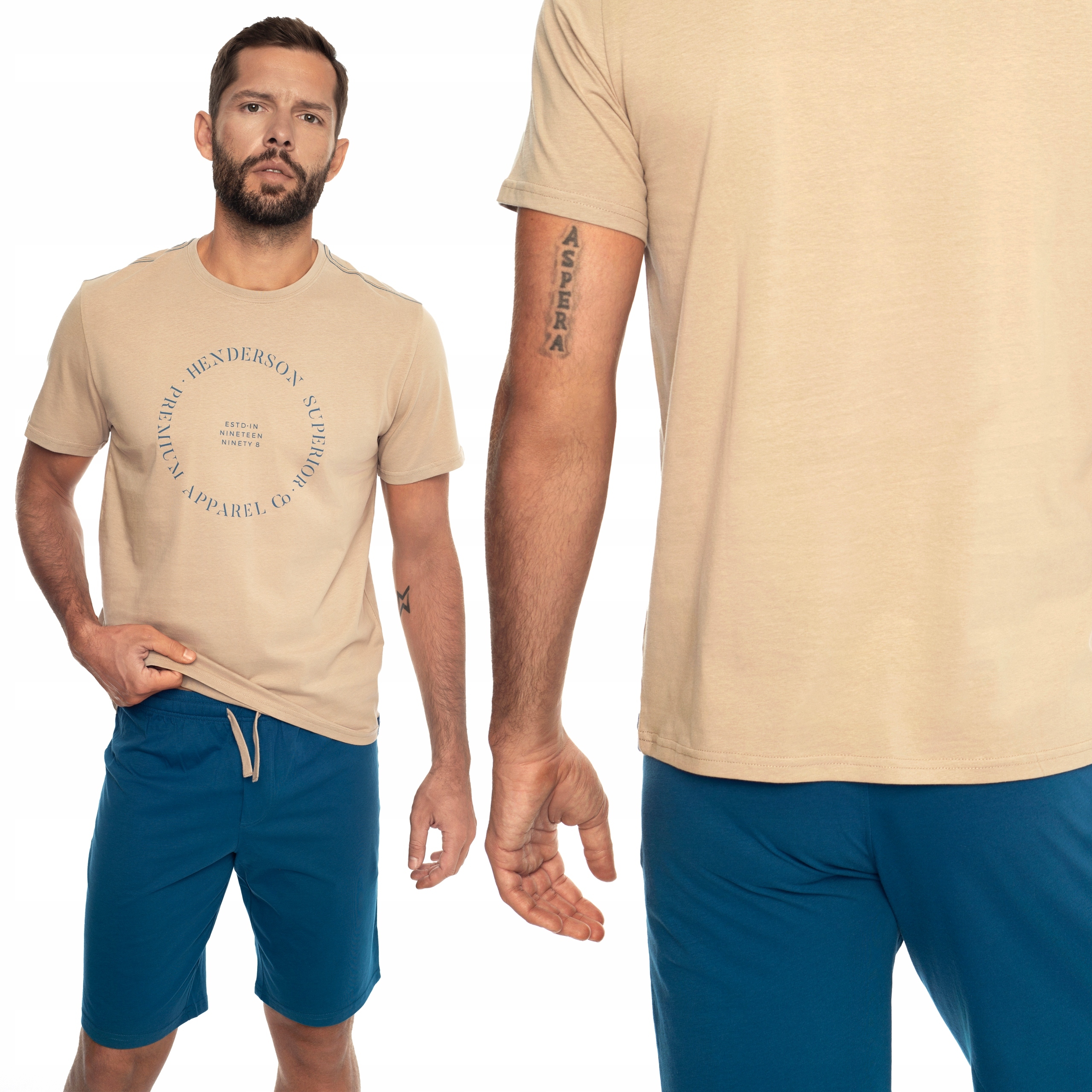 Pánské Pyžamo Henderson Earth s krátkým rukávem Bavlněné M