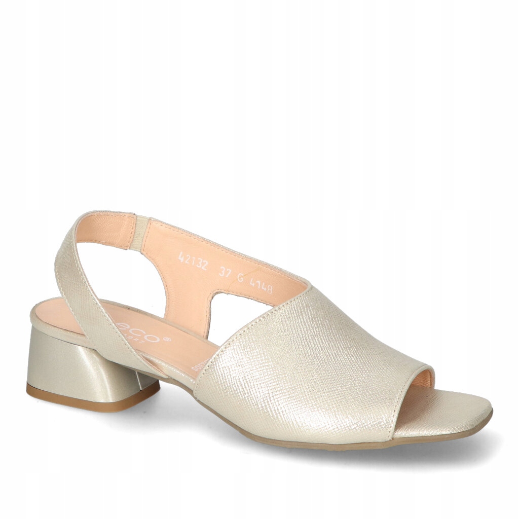 Dámské sandály na nízkém podpatku Arka Zlaté Semišové 37