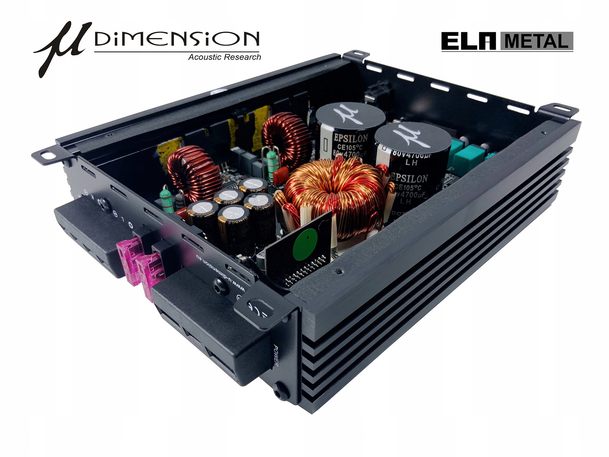 Wzmacniacz samochodowy u-Dimension ELA METAL - 2x600W RMS mostek 1200W RMS Kod producenta UD-105