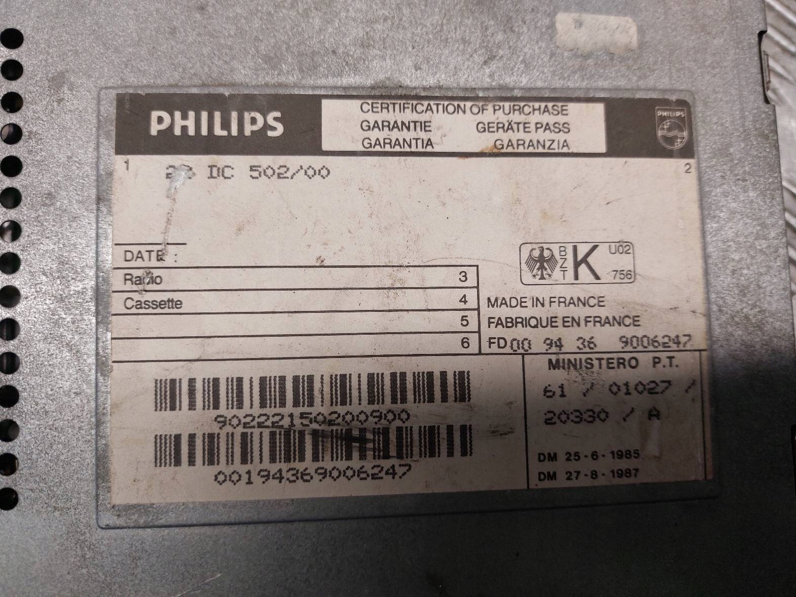 RADIO SAMOCHODOWE KASETY 22DC502/00 DC502 PHILIPS