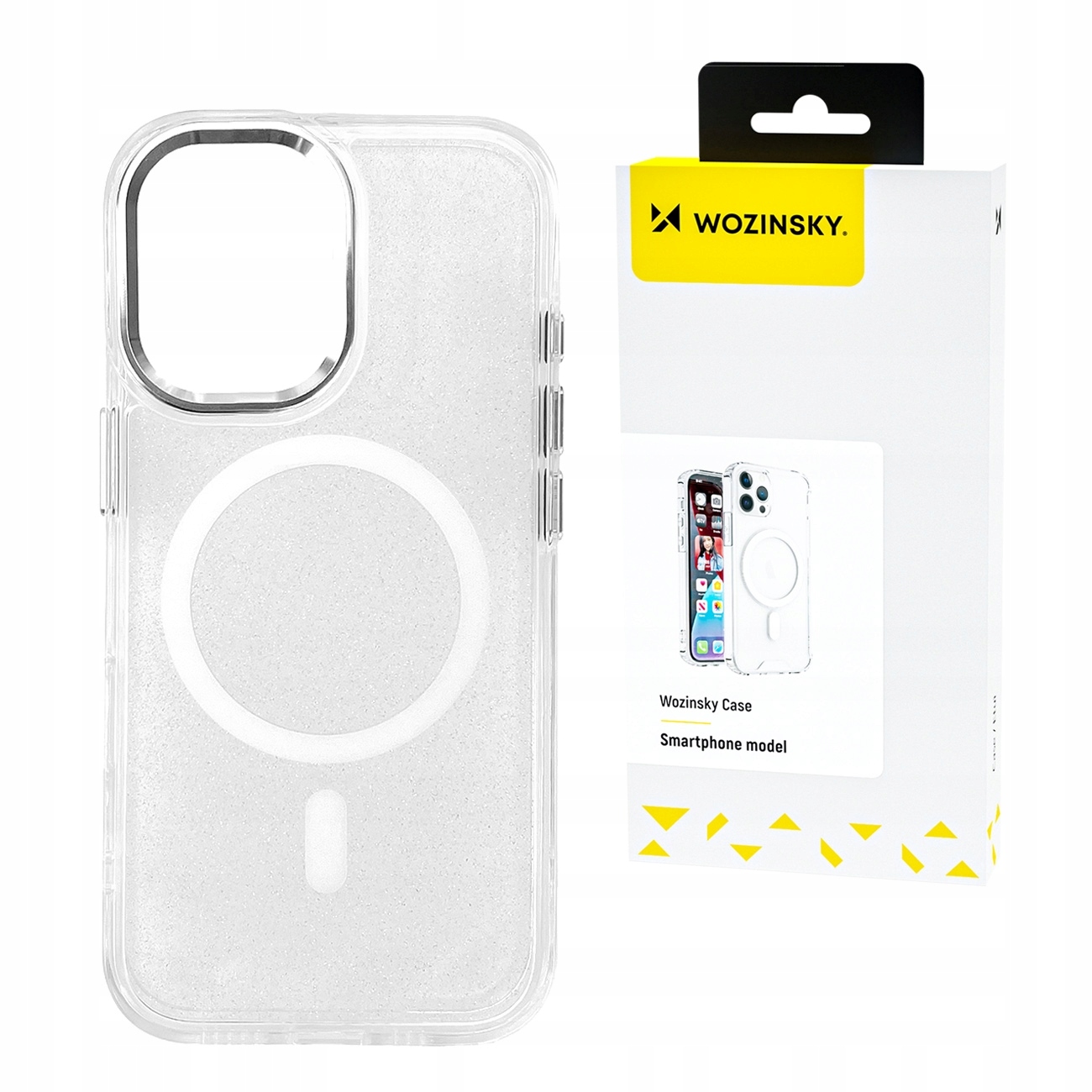 Etui na Samsung Galaxy S25+ Glitter Case z Mag Safe przezroczyste brokat