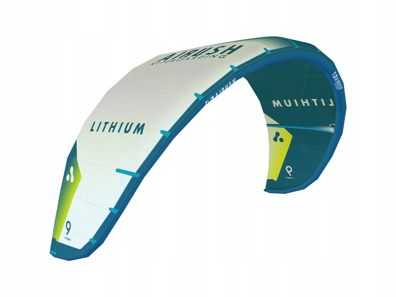 Létající drak Airush 2025 Lithium V14 Teal/grey 9 m2