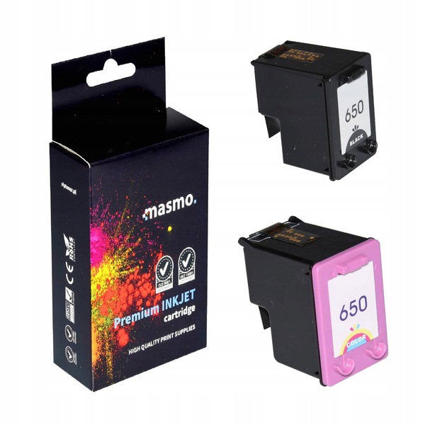 2x inkoust Masmo pro Hp 650 Deskjet 1015 1515 2515 2545 3515 3545 4515