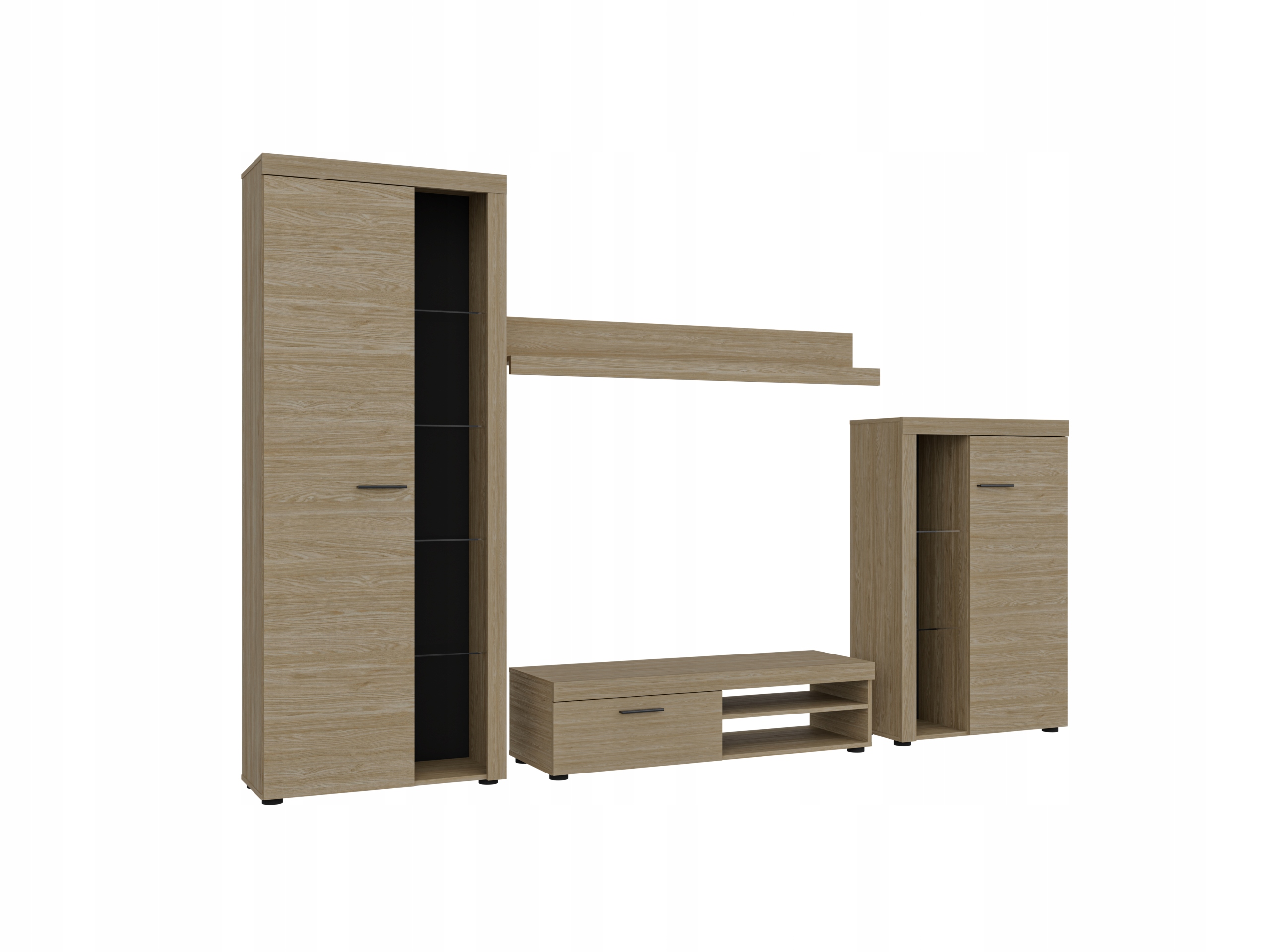Moderní Nábytková Stěna do obývacího pokoje Astra Elegantní olejovaný dub