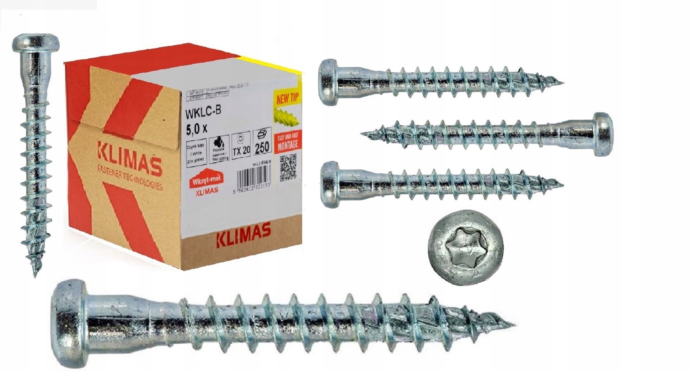 

Wkręty Ciesielskie Do Łączników 5X40 Klimas 250szt