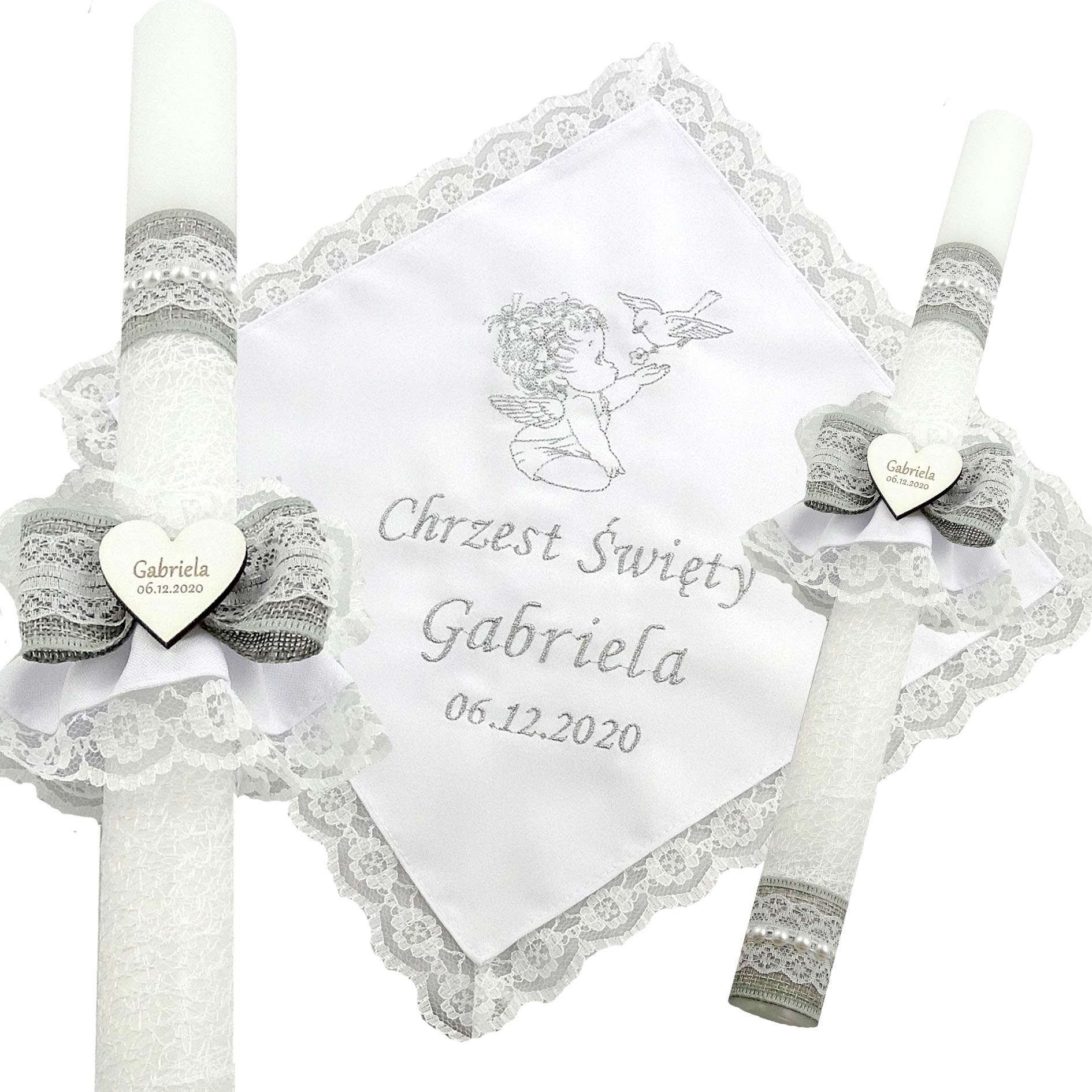 SZATKA И СВЕЧА ДЛЯ КРЕЩЕНИЯ КРЕЩЕНИЕ ВЫШИВКА