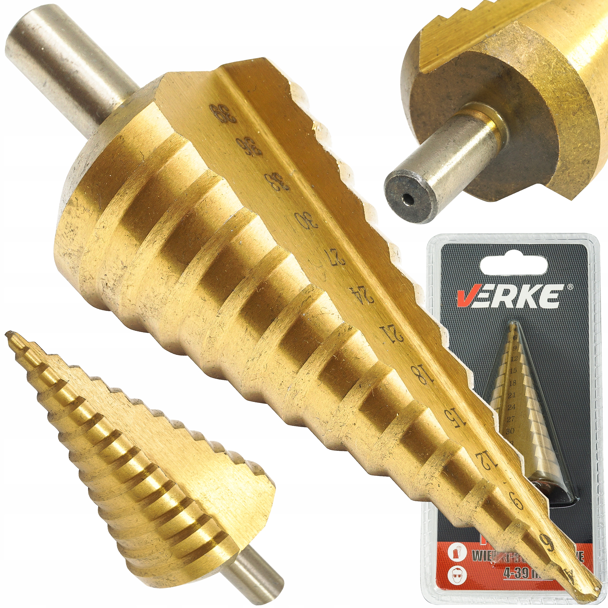 

Wiertło Stożkowe Stopniowe Hs Tytan 4-39mm Wiertła