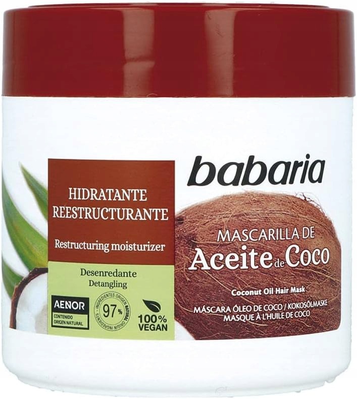 Babaria kokosový olej – vyživující hydratační maska 400 ml