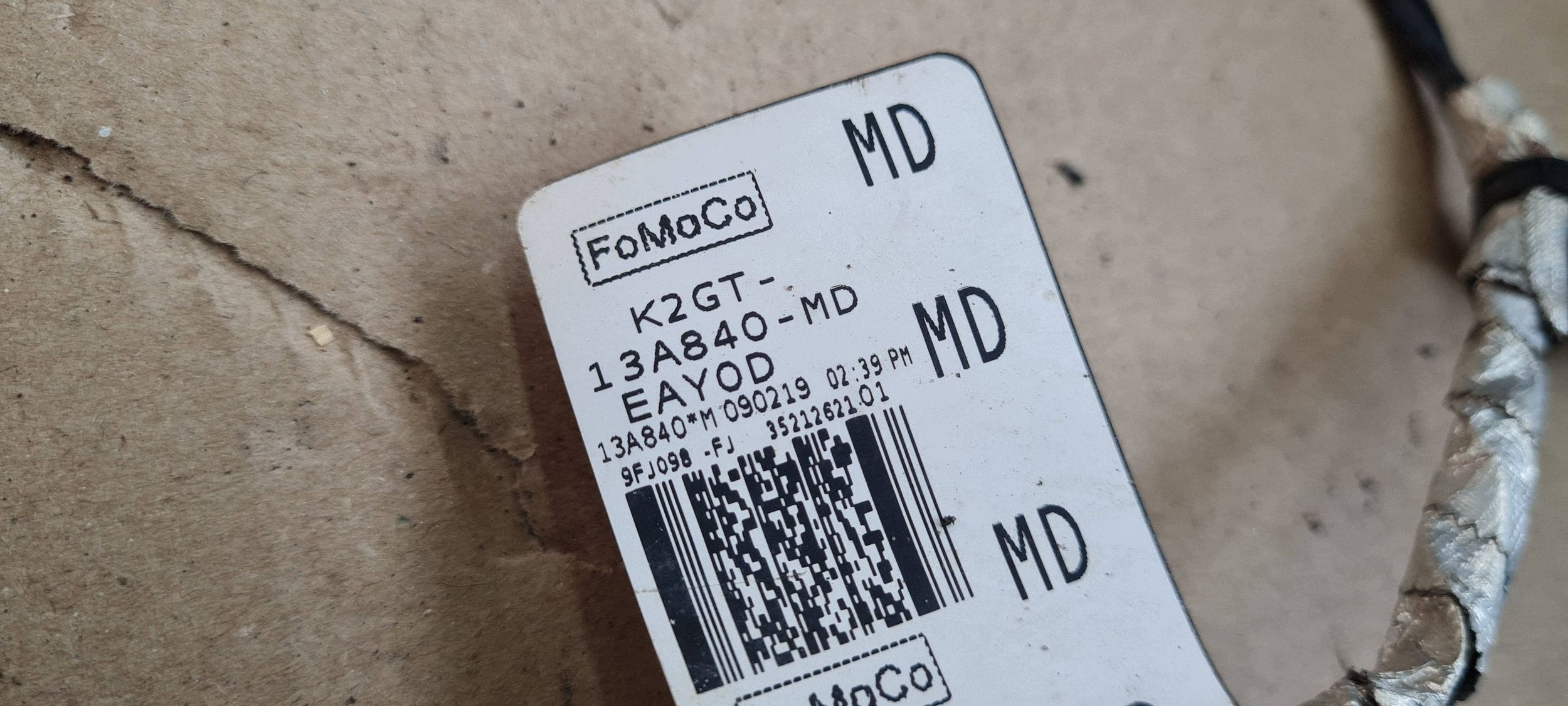 Ford Edge II 2020 bundle electrical of a lock front of a bumper K2GT13A840MD