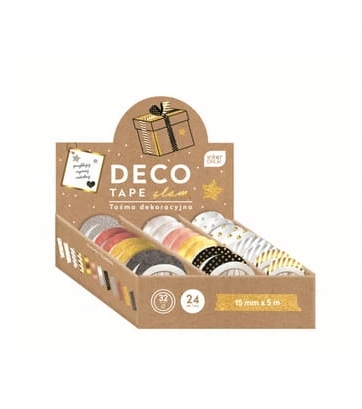 TAŚMA DEKORACYJNA DECO GLAM MIEDŹ+BROKAT INTERDRU Marka Interdruk
