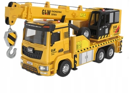 AUTO BUDOWLANE DŹWIG SAMOCHÓD Z DŹWIĘKIEM I ŚWIATŁEM SKALA 1:40