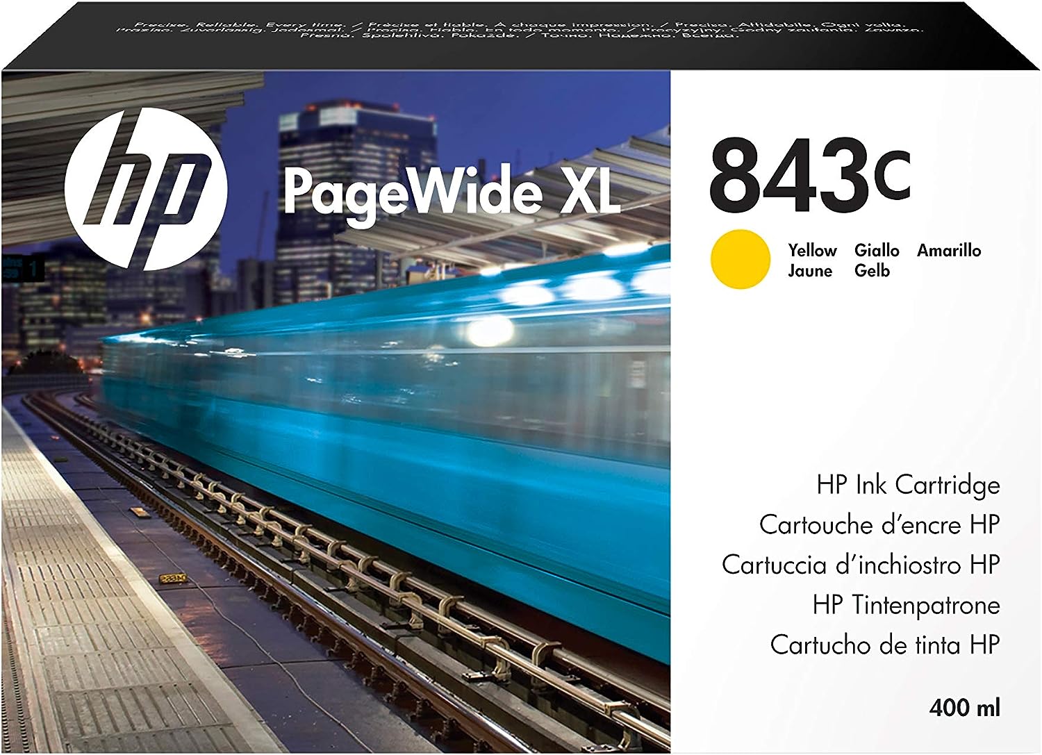 Atramentová náplň Hp 843c Yellow C1Q68A 400ml PageWide XL 4000 5000 2025r. Originál