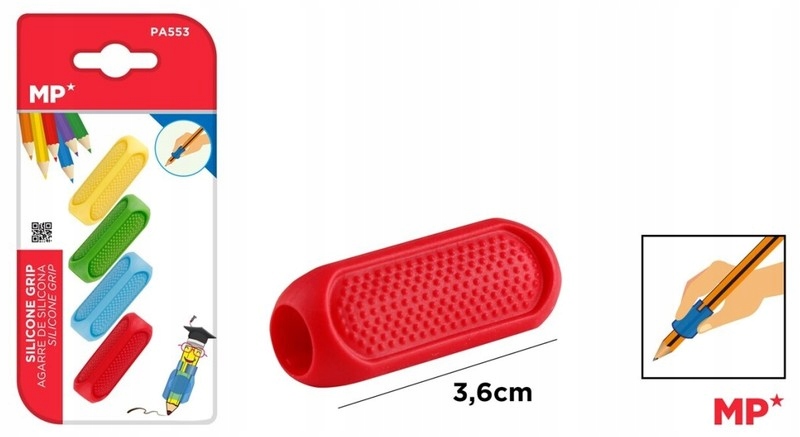 Nakładki UCHWYTY na OŁÓWEK do NAUKI pisania 4 sztuki PORZĄDNEJ JAKOŚCI EAN (GTIN) 5906364058044