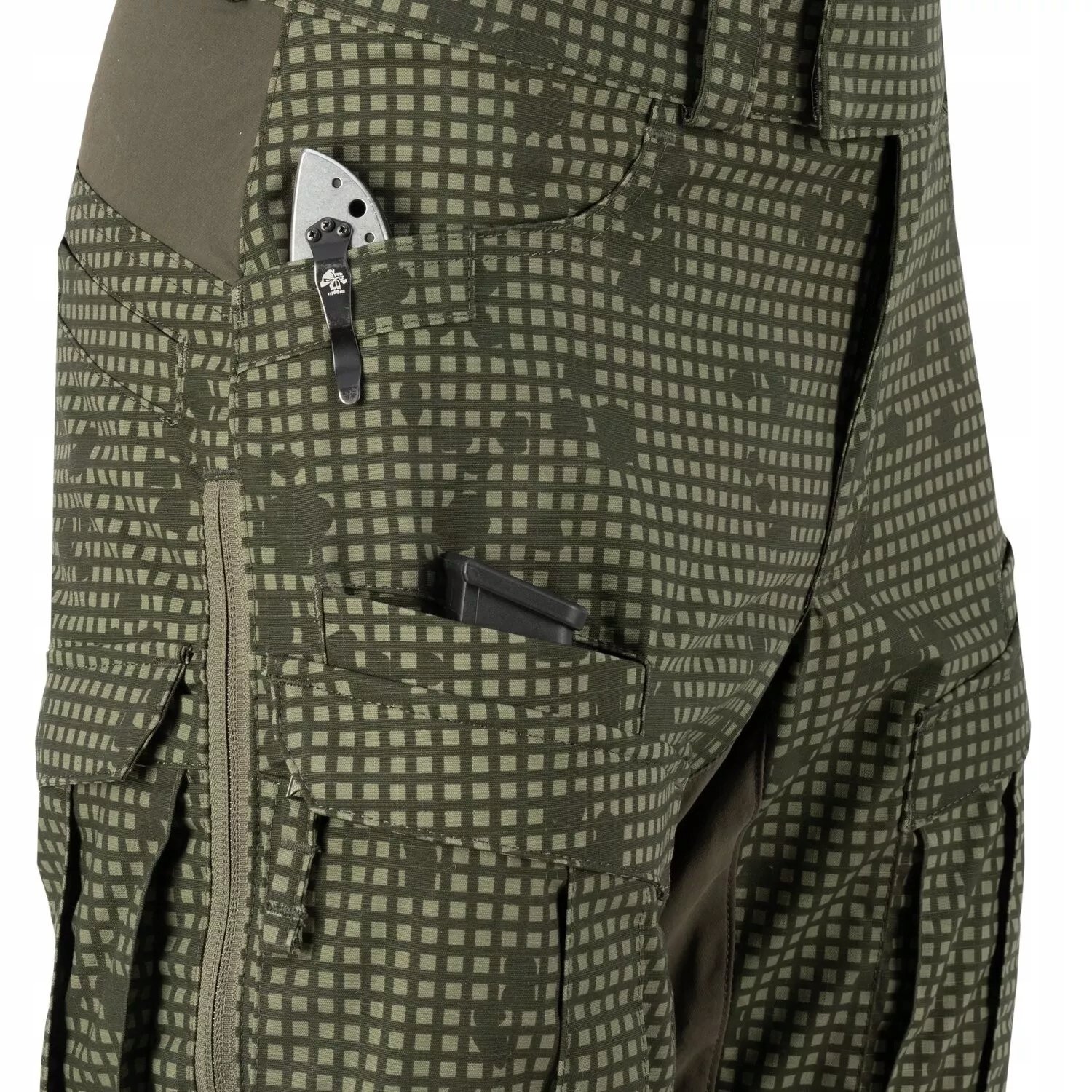 Spodnie Helikon MCDU Tiger Stripe / Czarne XL-R Liczba kieszeni 12