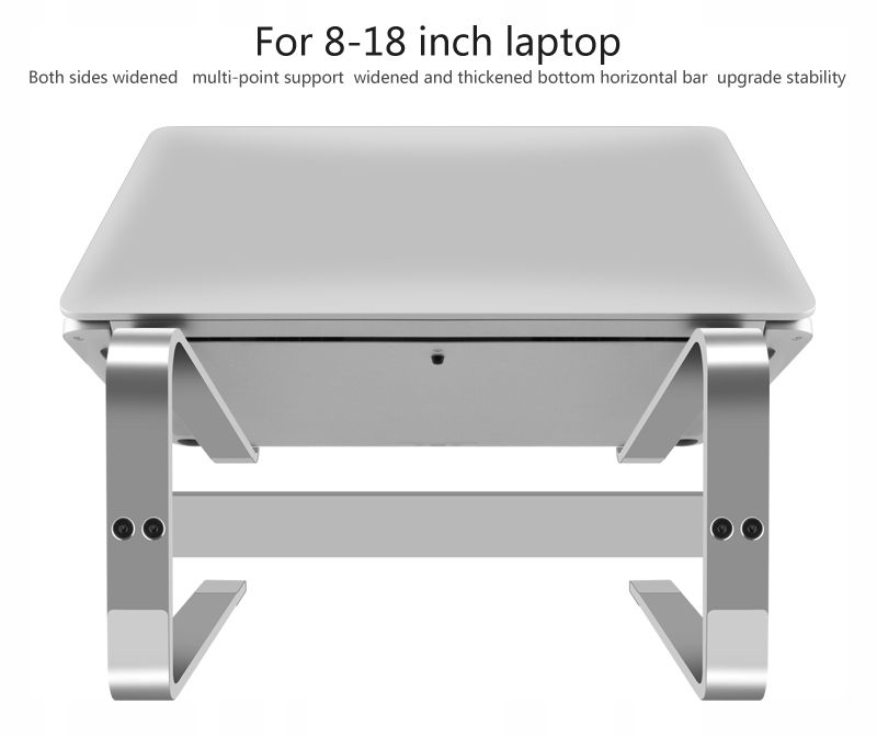 PODSTAWKA STOJAK NA LAPTOPA TABLET BIURKO ALUMINIOWA WENTYLACJA SREBRNA Marka Novaza Tech