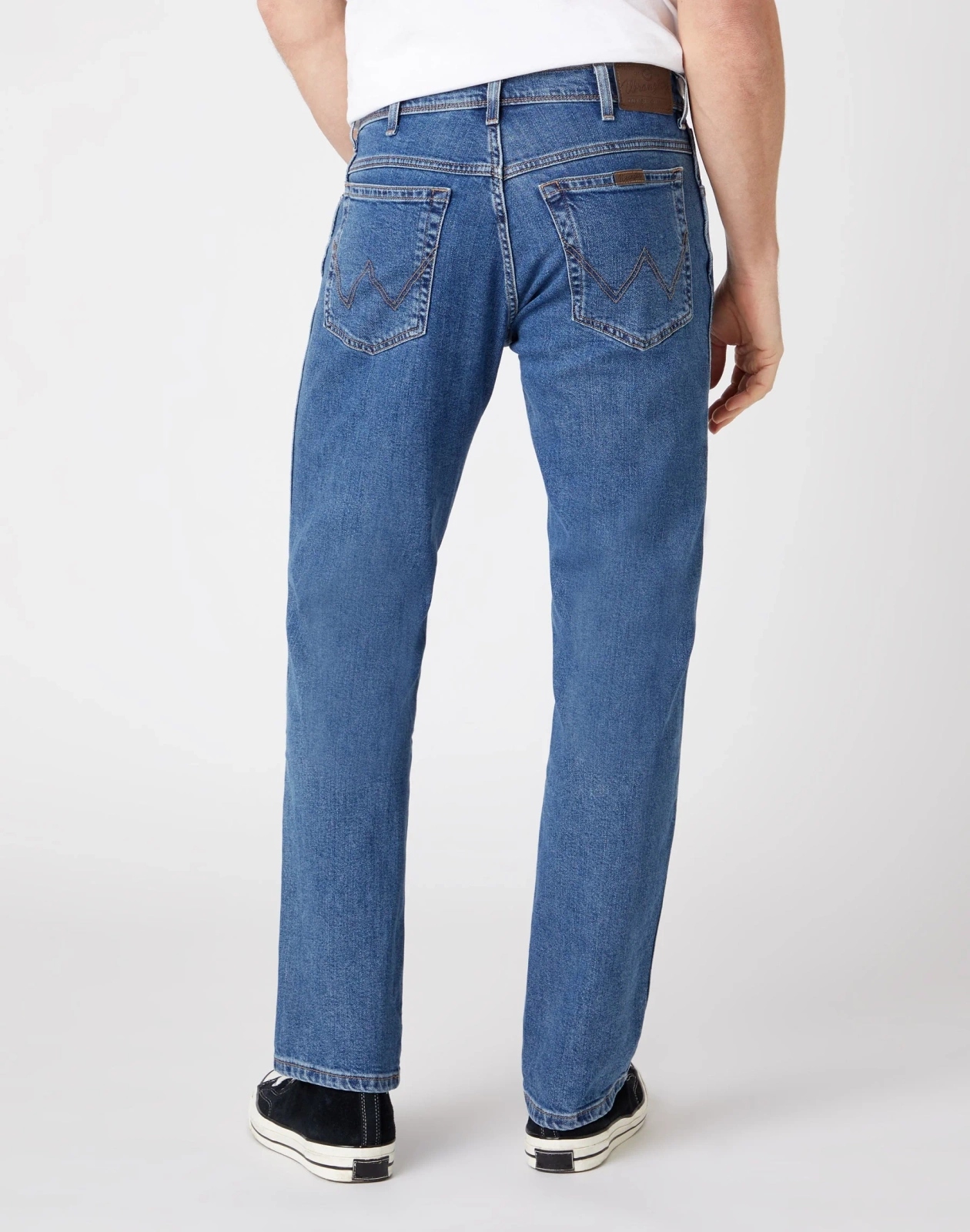 Pánské jednoduché džíny Wrangler Regular Stonewash W10I23010 112125988 42/36