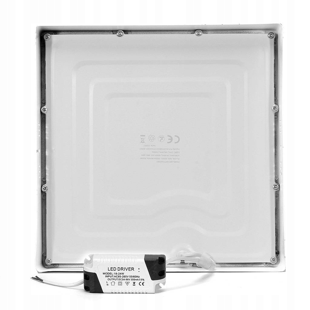 Panel LED natynkowy 24W srebrny 4000K 658 DC Rodzaj plafon