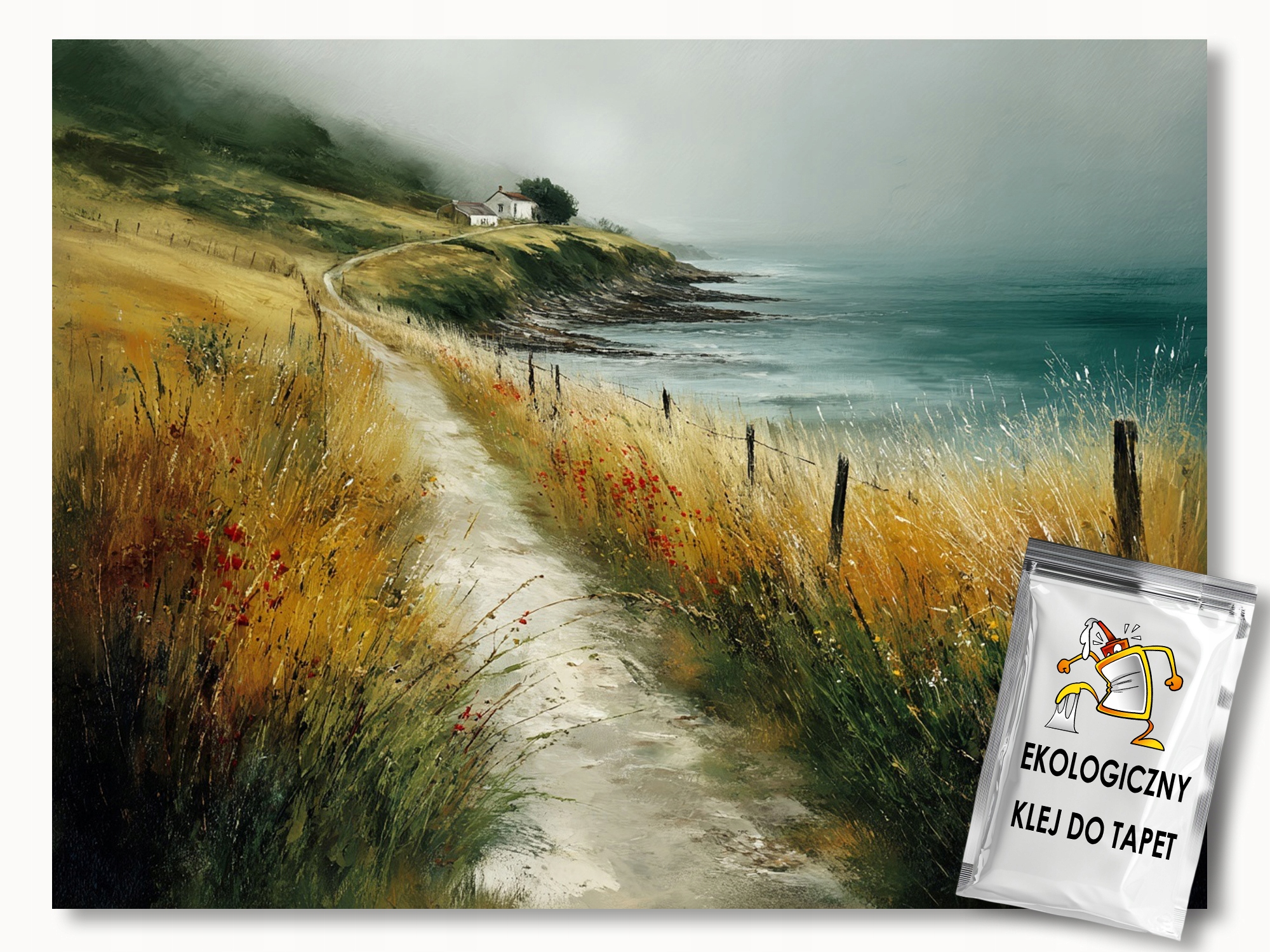 Fototapeta Flizelina Krajina Moře Stezka Dům Duny Mlha 254x184 130g