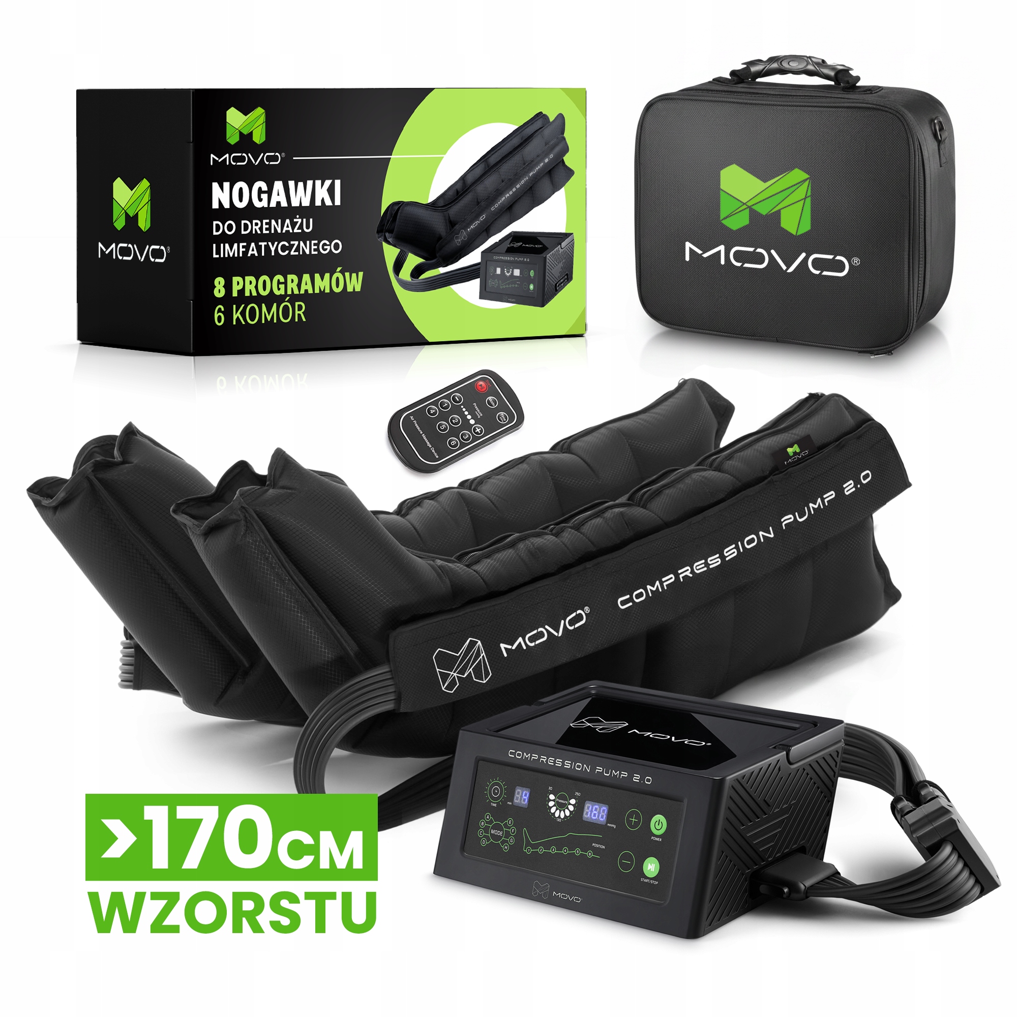 Urządzenie Movo Masaż Uciskowy Drenaż Limfatyczny Presoterapia pow. 170cm