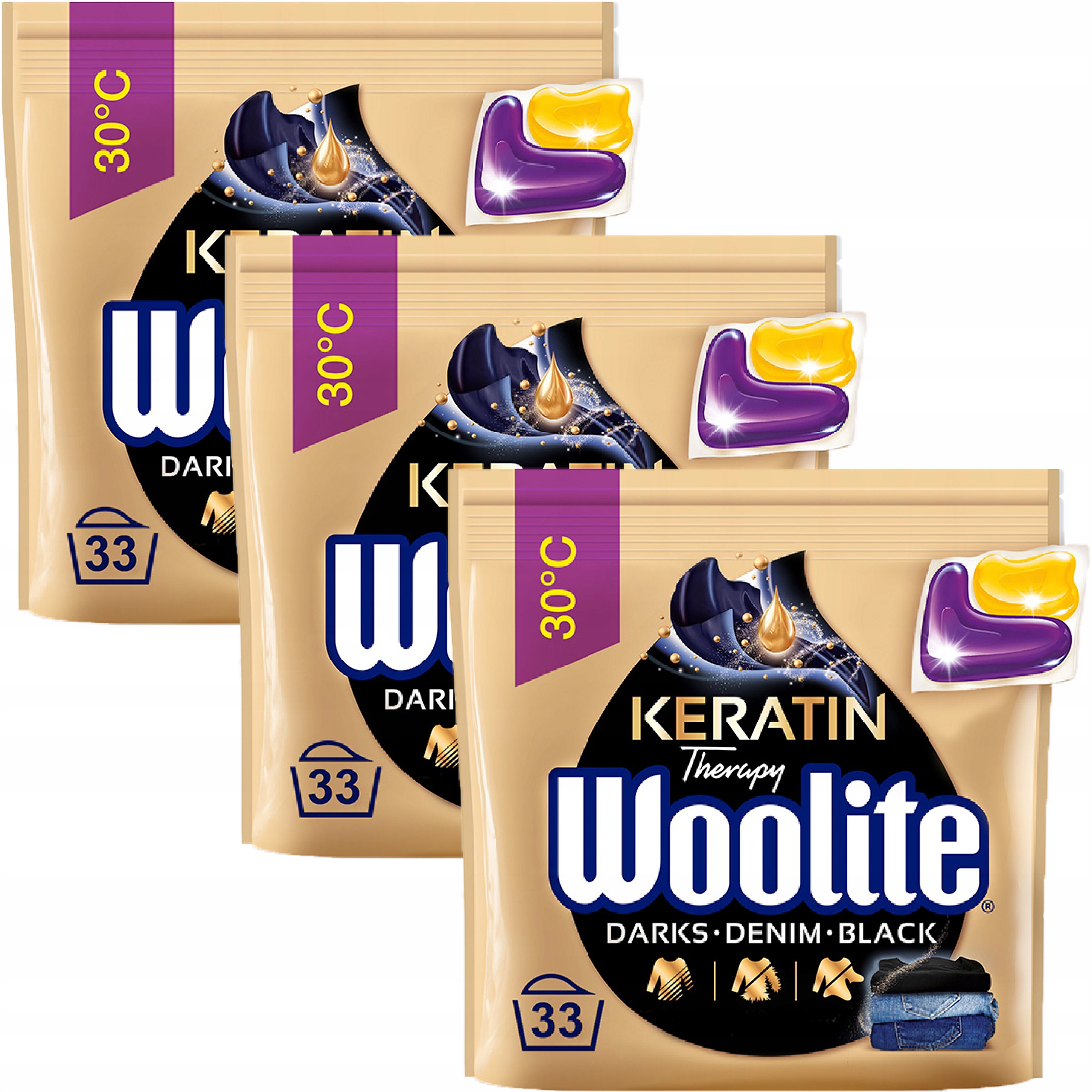 

Woolite Dark Kapsułki Prania Czarny Jeans 3x33szt