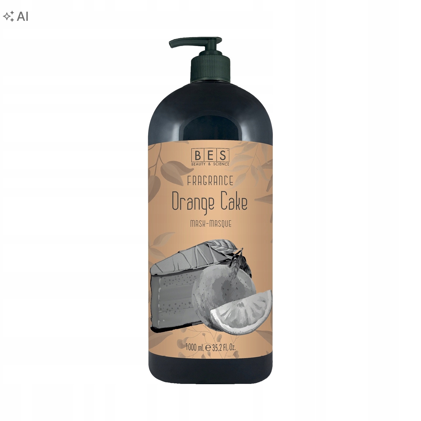 Bes Fragrance parfémovaná maska na vlasy Orange Cake 1000 ml
