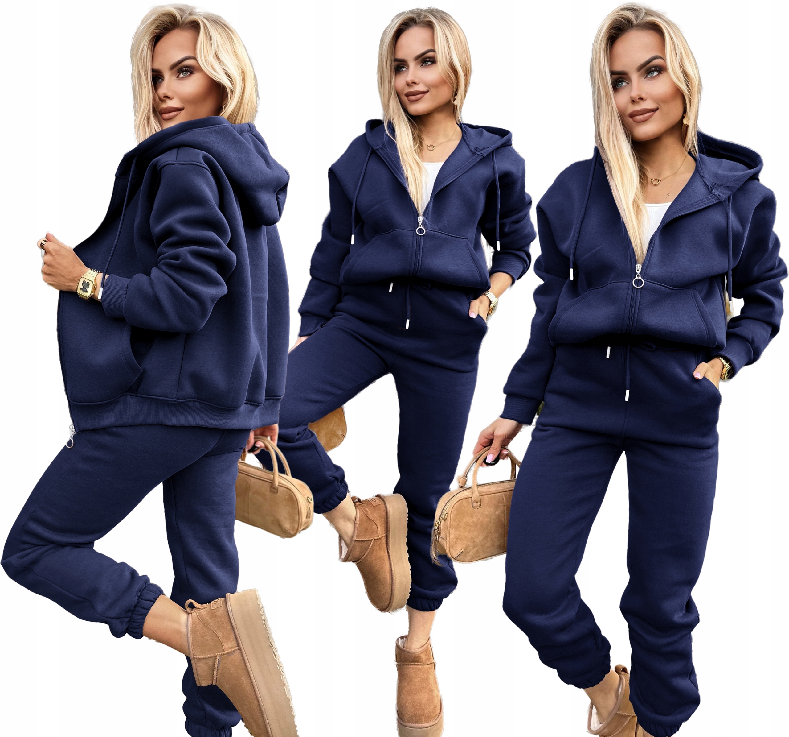 Bavlněný tepláková souprava Teplákovka kalhoty rozepínací mikina M Marcela